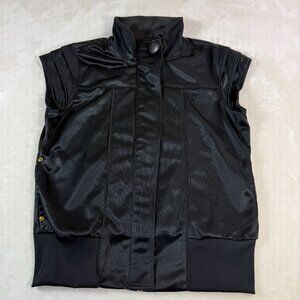 Vintage Adidas X Missy Elliott Respect Me Womens Large Black Satin Full Zip Trac